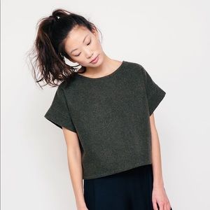 Elizabeth Suzann Georgia Tee in Wool Melton - OSM